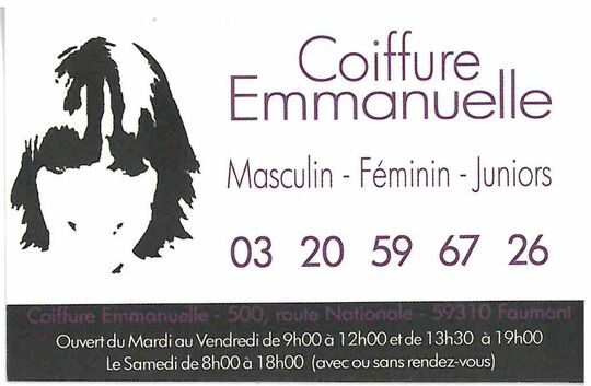 Carte de visite Coiffure Emmanuelle
Crédit photo : Coiffure Emmanuelle