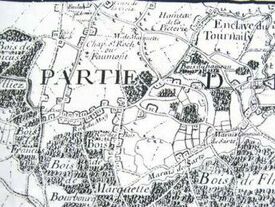 Carte des environs de Douai par Daudet, d’après Masse- 1736.Collection Guy Desbiens.