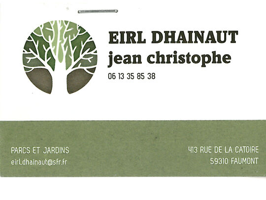 Carte de visite EIRL DHAINAUT
Crédit photo : EIRL DHAINAUT